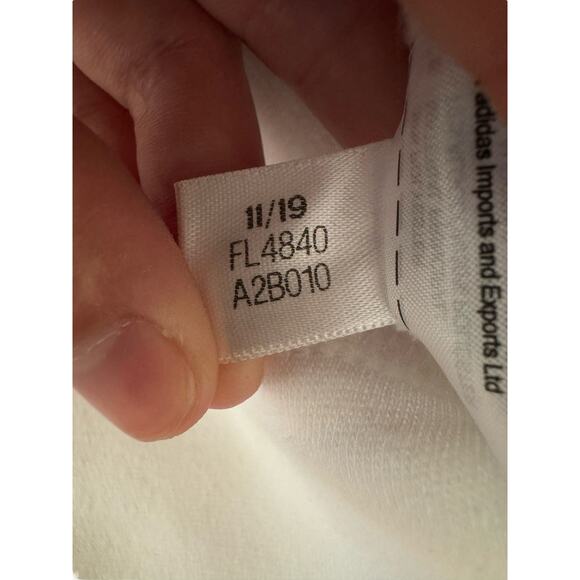 Adidas White 3-Stripes Hoodie Pullover Sweatshirt Men’s Size Small FL4840 - Picture 10 of 13